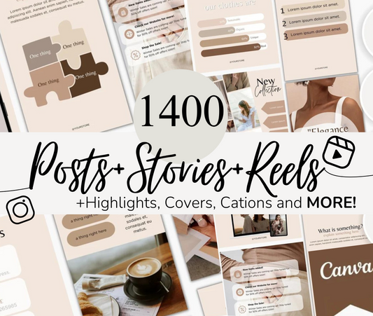 1400 Instagram Posts + stories + highlights +reels